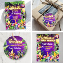 Colorful Safari Party Animals Birthday Party