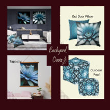  Outside Oasis, Blue Flower collection.