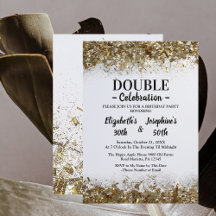 Adult Joint Double Birthday Party | White Gold