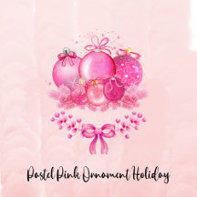 Pastel Pink Ornament Holiday