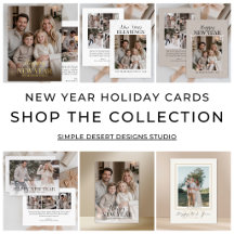 Unique Modern Elegant New Year Cards