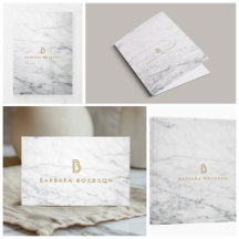 Minimalist White Marble Designer Business Suite