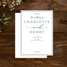 Elegant Calligraphy Emerald Green