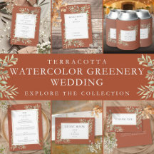 Terracotta  Greenery Leaves Foliage Wedding Suite