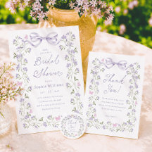 Purple Wildflower Cottagecore Bridal Shower