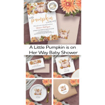A Little Pumpkin Autumn Fall Floral Baby Shower