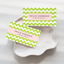 Green Zigzag Business Cards Collection