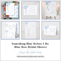Something Blue Before I Do Blue Bow Bridal Shower