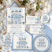 Bonjour Bebe Parisian Cafe theme Baby Shower 