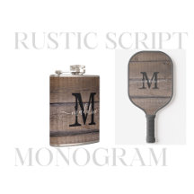 Brown Rustic Monogram Script 