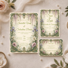 Romantic Art Nouveau Wisteria Garden Wedding