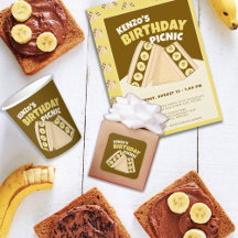 Chocolate Banana Sandwich Birthday Picnic Party