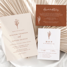 Boho Botanicals Terracotta Wedding Collection