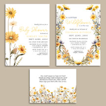 Yellow Wildflower Baby Shower Suite