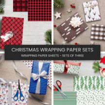 Christmas & Holiday Wrapping Paper Sets