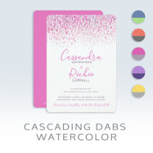 Pink purple dab watercolor wedding and event