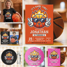 Fun Birthday Kids With Basketball Theme