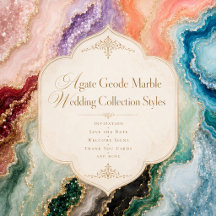 Elegant Agate Geode Marble Wedding Luxe collection