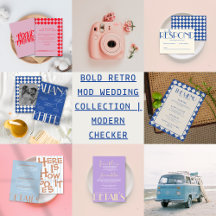 Bold Retro Mod Wedding Collection   Modern Checker