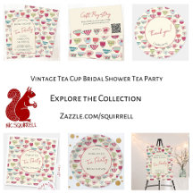 Vintage Teacup Bridal Shower Tea Party Supplies