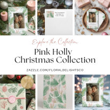 Pastel Holly Pink Holiday Collection