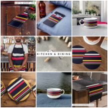 Blue, Pink & Yellow Uniform Stripes