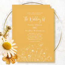 Mustard Golden Yellow White Wildflower Wedding* 