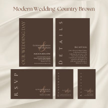 Modern Simple Wedding- Country Brown