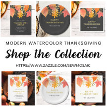 Modern Watercolor Thanksgiving Collection