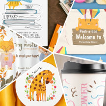 Cute Baby Animal Kids Birthday Supplies