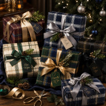 Luxury Heritage Tartan Wrapping Paper Collection |