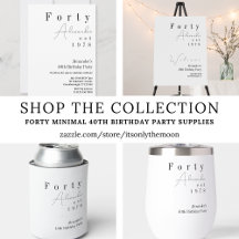 Forty Minimal 40th Birthday Party Supplies