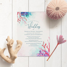 Electrifying Coral Reefs Wedding Theme