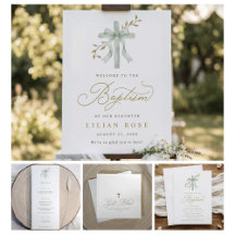 Elegant God Bless Baptism & First Communion Party