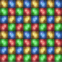 Colorful Valentine's Day Rustic Hearts