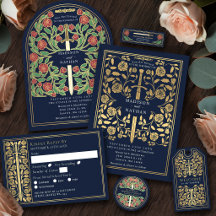 Medieval Sword Wedding Collection-Blue
