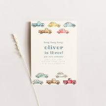 Beep Beep Beep Vintage Car Birthday Collection