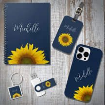 Boho Sunflower Elegant Floral Girly Accessories
