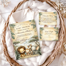 Boho Safari Animals Baby Shower Collection