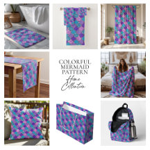 Colorful mermaid scales pattern