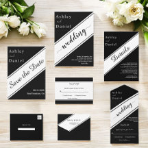 Modern Black And White Chic Wedding Collection