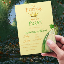 Princess Frog Fairytale Yellow Green Shower theme