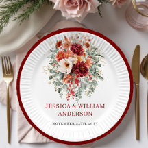 Boho Burgundy Autumn Flowers Wedding 248W