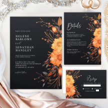 Dark Moody Rustic Floral Elegant Fall Wedding