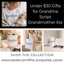 Under $30 Gifts for Grandma Script Grandmother Est
