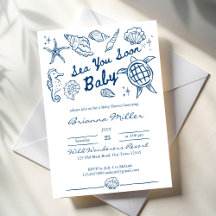 Sea you soon seashells baby shower