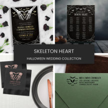 Skeleton Hands & Spiderwebs Goth Halloween Wedding
