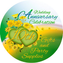 10th Wedding Anniversary Yellow Daisies