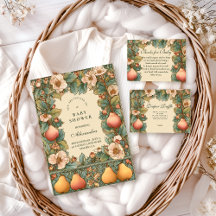 Vintage Pear Garden Botanical Baby Shower
