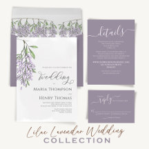 Wedding Stationery Suite Lavender Floral
